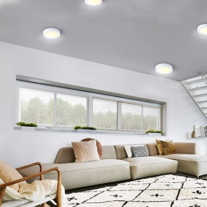 Plafón LED de techo 18W/230V 3000/4000/6000K Ø 22,5 cm, blanco