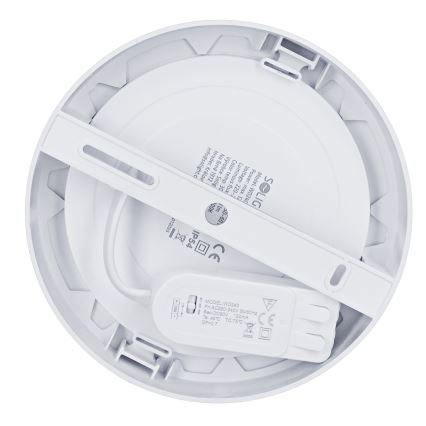 Panel LED 2 en 1 para montaje en superficie/empotrado LED/12W/230V 3000/4000/6000K Ø17cm IP54 plateado