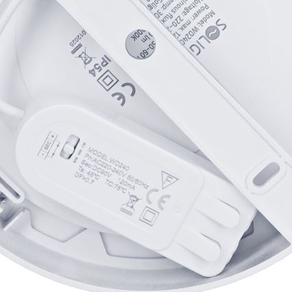 Panel LED 2 en 1 para montaje en superficie/empotrado LED/12W/230V 3000/4000/6000K Ø17cm IP54 plateado