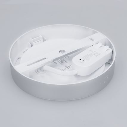 Panel LED 2 en 1 para montaje en superficie/empotrado LED/12W/230V 3000/4000/6000K Ø17cm IP54 plateado
