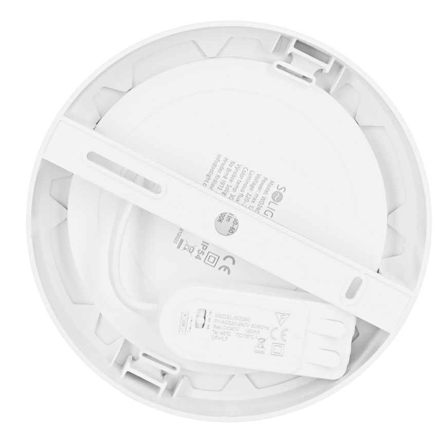 Panel LED 2 en 1 para montaje en superficie/empotrado LED/12W/230V 3000/4000/6000K Ø17cm IP54 blanco