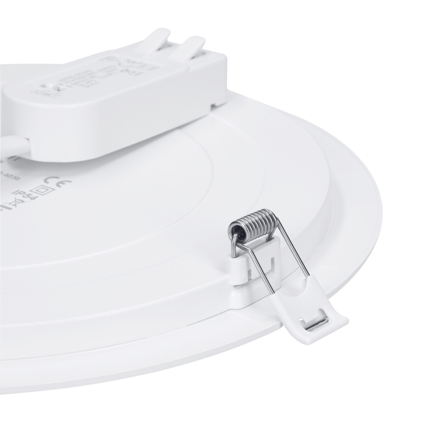 Panel LED 2 en 1 empotrable/superficie 18W/230V 3000/4000/6000K Ø22,5 cm IP54 blanco