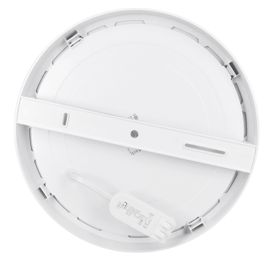 Panel LED 2 en 1 para montaje en superficie o empotrado, 24 W/230 V, 3000/4000/6000 K, diámetro 30 cm, IP54, blanco