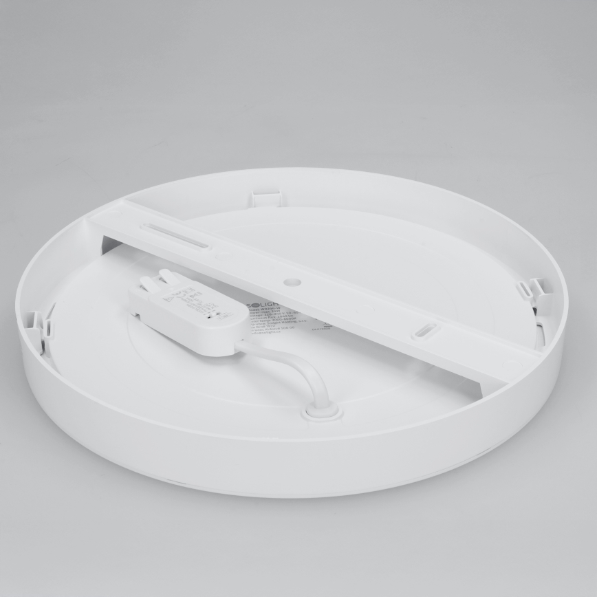 Panel LED 2 en 1 para montaje en superficie o empotrado, 24 W/230 V, 3000/4000/6000 K, diámetro 30 cm, IP54, blanco