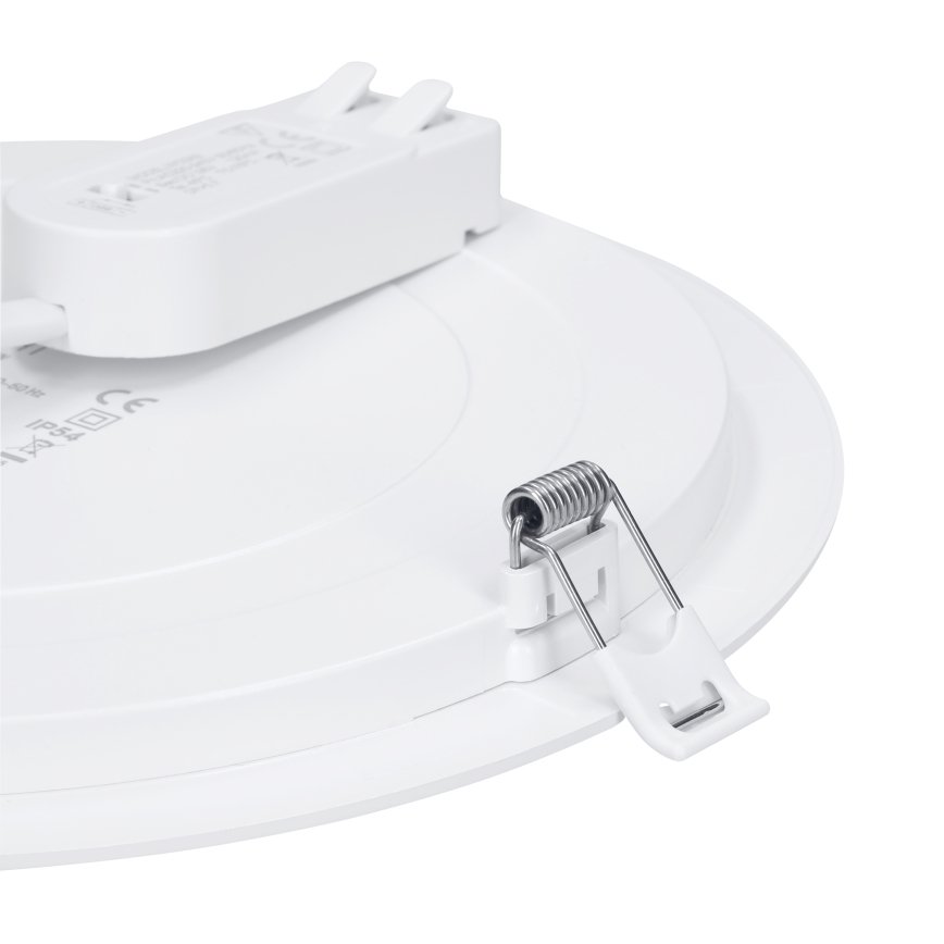 Panel LED 2 en 1 para montaje en superficie o empotrado, 24 W/230 V, 3000/4000/6000 K, diámetro 30 cm, IP54, blanco