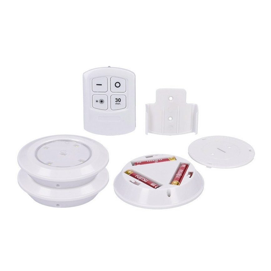 SET 3x Iluminación LED regulable con mando a distancia LED/3xAAA