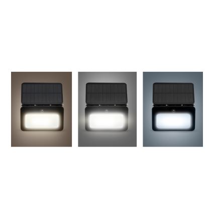 LED Proyector solar regulable con sensor de movimiento y crepuscular LED/6W/3,7V 2200 mAh 3000/4000/6500K IP65