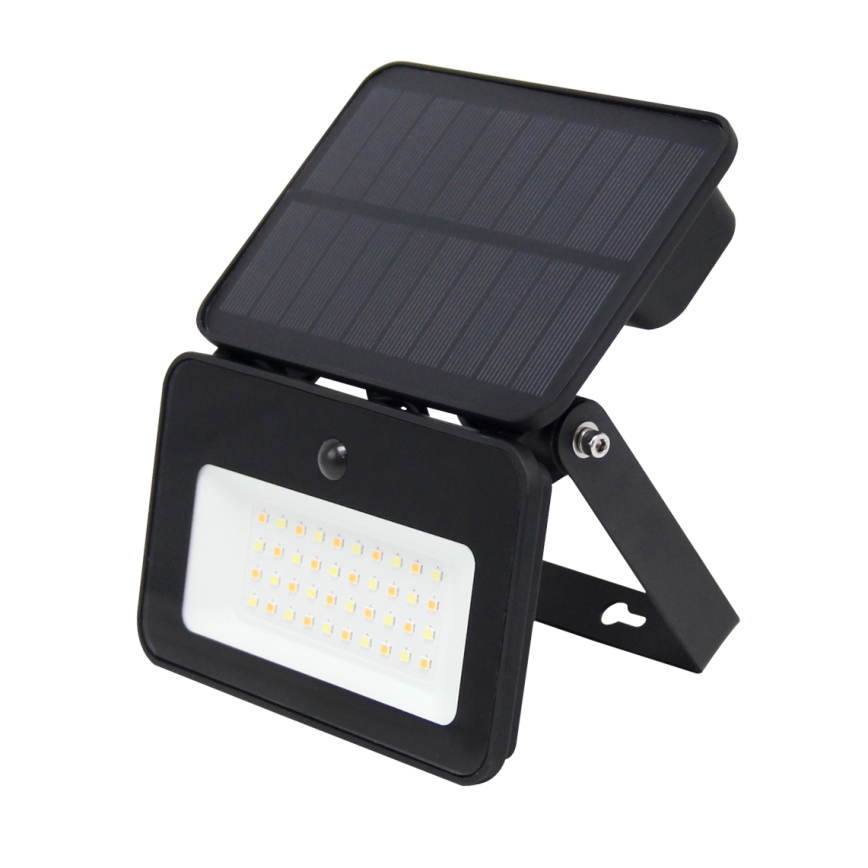 LED Proyector solar regulable con sensor de movimiento y crepuscular LED/6W/3,7V 2200 mAh 3000/4000/6500K IP65
