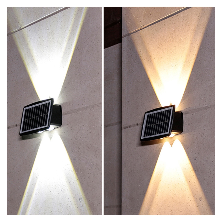 Aplique solar de pared LED 3,7 V IP44 1200 mAh
