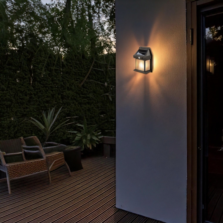 Linterna solar LED regulable con sensor LED/3,7V IP44 1200 mAh