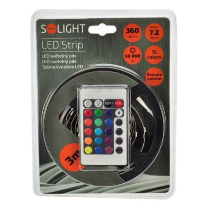 Cinta LED con mando a distancia 7,2W/12V 3m
