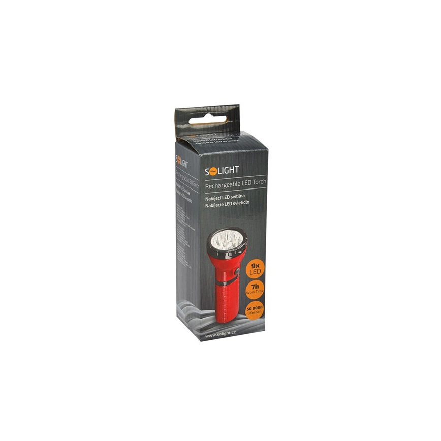 Linterna recargable LED 9xLED/4V 800mAh plug-in