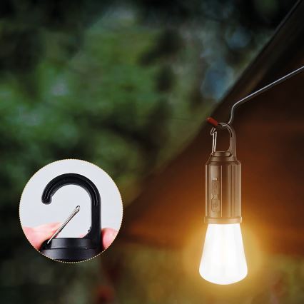Linterna LED para camping, 3,7 V, 400 mAh, IP44
