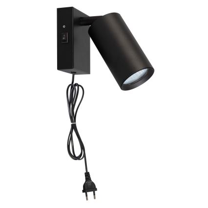 Aplique de pared CELE 1xGU10/30W/230V negro