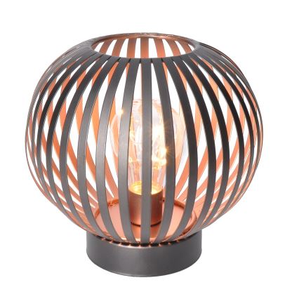 LED Lámpara de mesa decorativa LED/3xAA negro/cobre