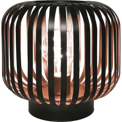 LED Lámpara de mesa decorativa LED/3xAA negro/cobre
