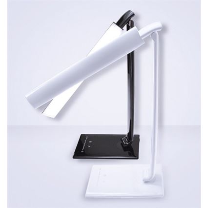 Lámpara LED de mesa regulable USB Conector LED/12W/230V blanca