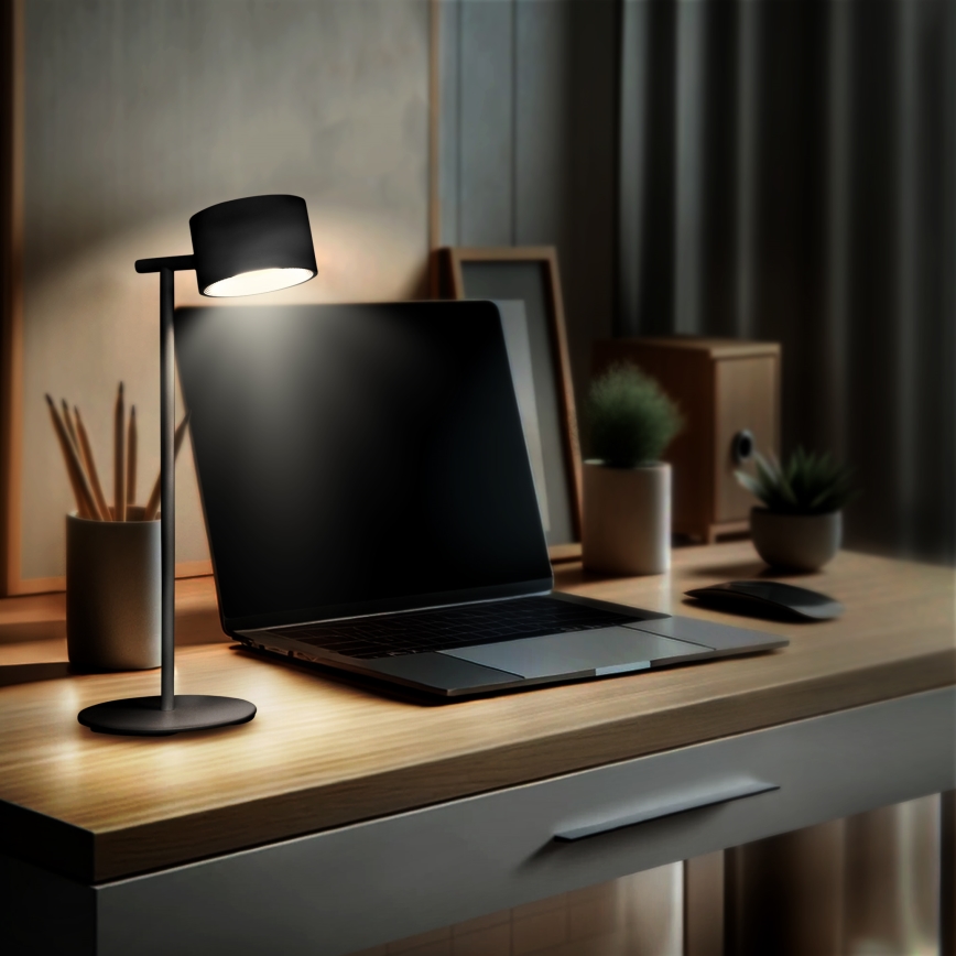 Solight WO68-B - Lámpara LED regulable y recargable 3en1 LED/4W/2000 mAh 3000/4000/6500K negro