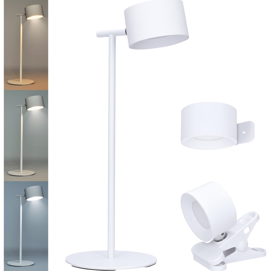 Solight WO68-W - Lámpara LED regulable y recargable 3en1 LED/4W/2000 mAh 3000/4000/6500K blanco