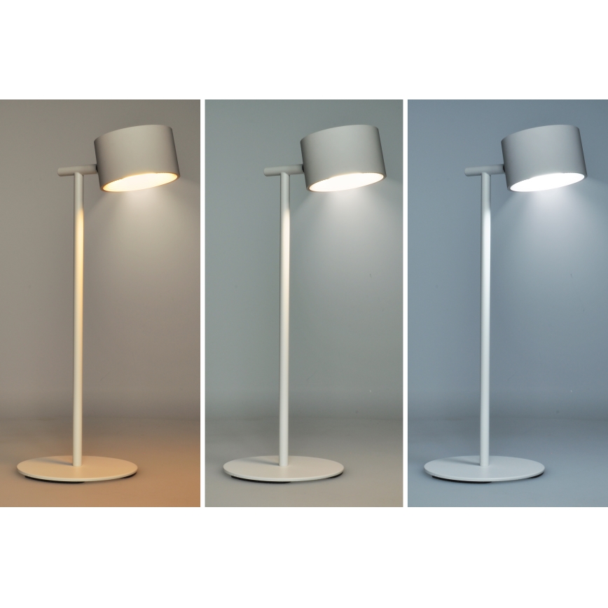 Lámpara LED táctil regulable recargable 3 en 1 LED/4W/2000 mAh 3000/4000/6500K blanca