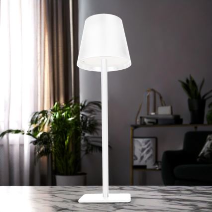 Lámpara de mesa táctil recargable y regulable LED LUCCA LED/3,7V 3000/4000/6500K 2000 mAh blanca