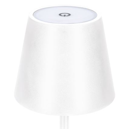 Lámpara de mesa táctil recargable y regulable LED LUCCA LED/3,7V 3000/4000/6500K 2000 mAh blanca