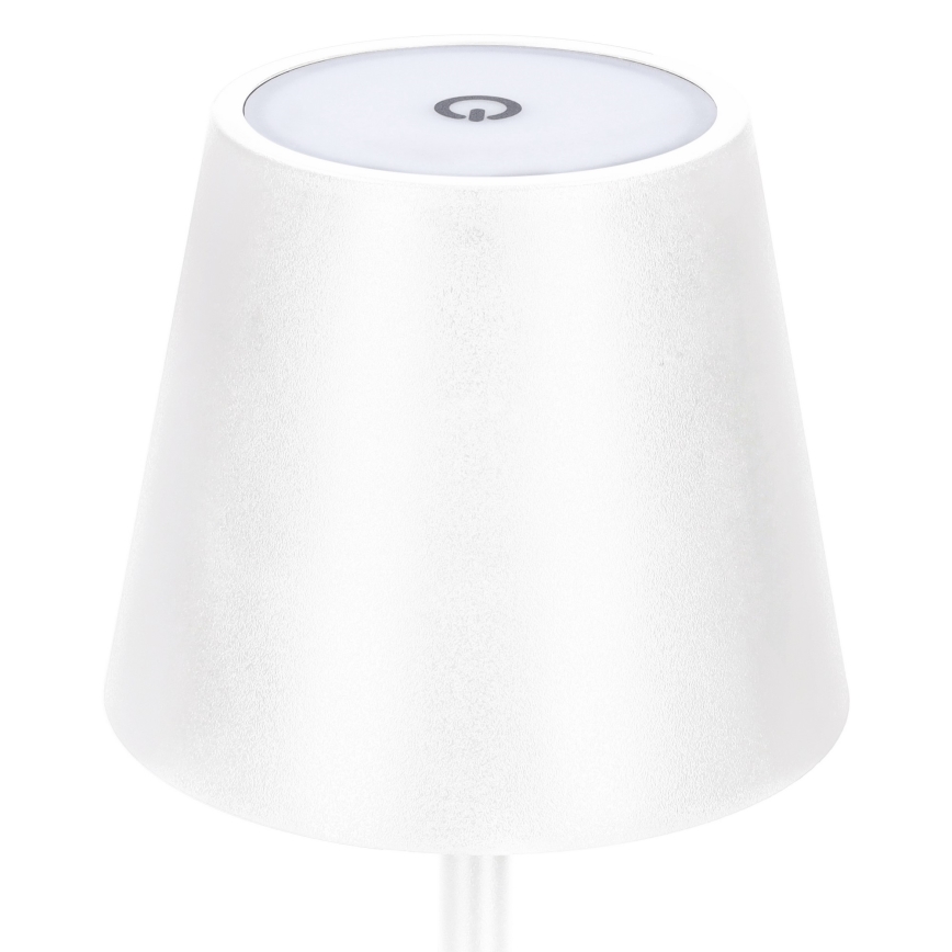 Lámpara de mesa táctil recargable y regulable LED LUCCA LED/3,7V 3000/4000/6500K 2000 mAh blanca