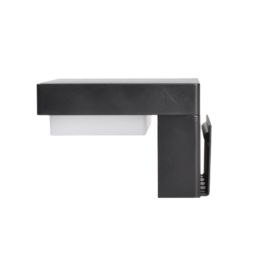 LED Luz solar de pared con sensor de movimiento y crepuscular PALERMO LED/5W/3,7V 2000 mAh IP54 negro