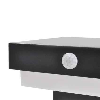 Lámpara solar de pared LED con sensor de movimiento y crepúsculo PALERMO LED/5W/3,7V 2000 mAh IP54 negra