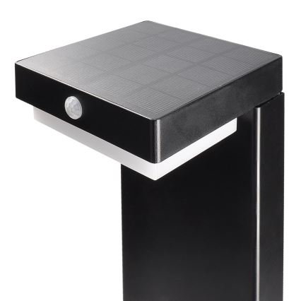Lámpara solar LED con sensor de movimiento y crepuscular PALERMO LED/5W/5V 2000 mAh IP54 negro
