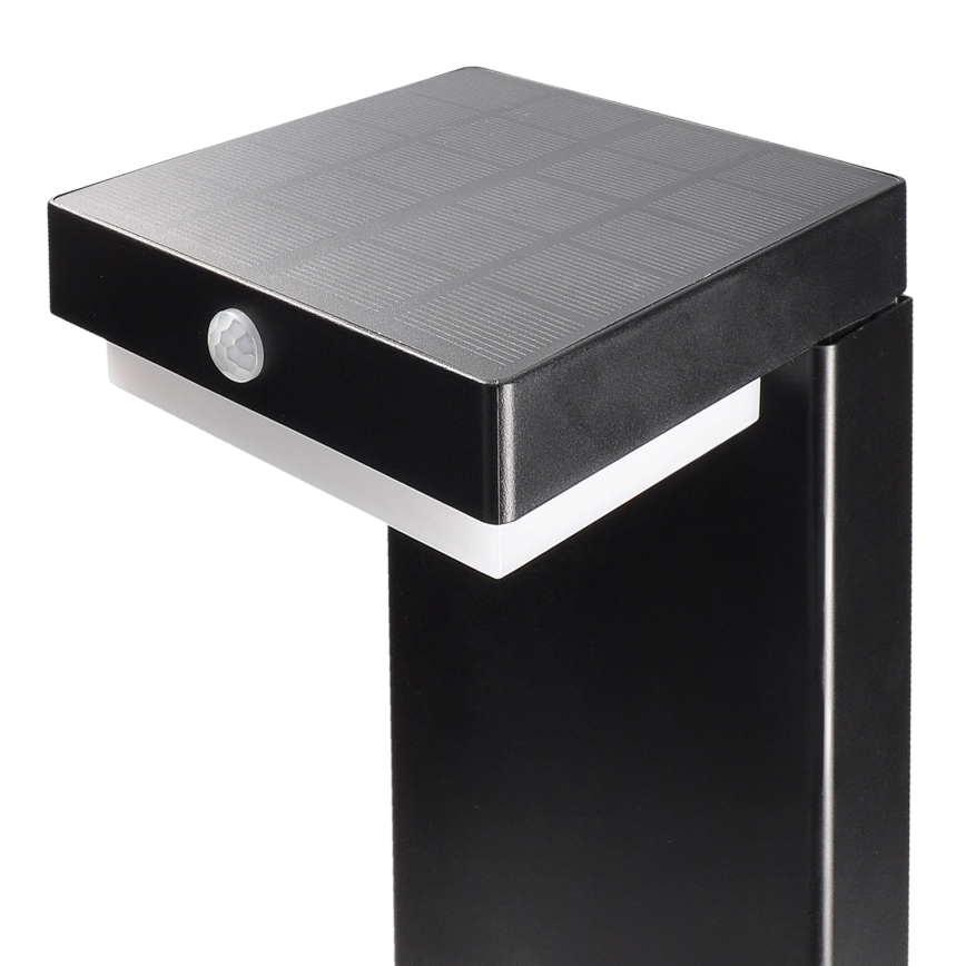 Lámpara solar LED con sensor de movimiento y crepuscular PALERMO LED/5W/5V 2000 mAh IP54 negro