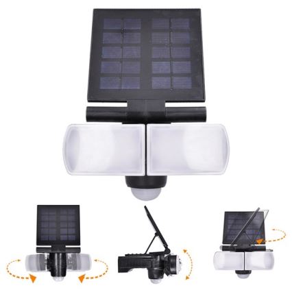 Foco solar LED con sensor 2000mAh LED/8W/3,7V IP44