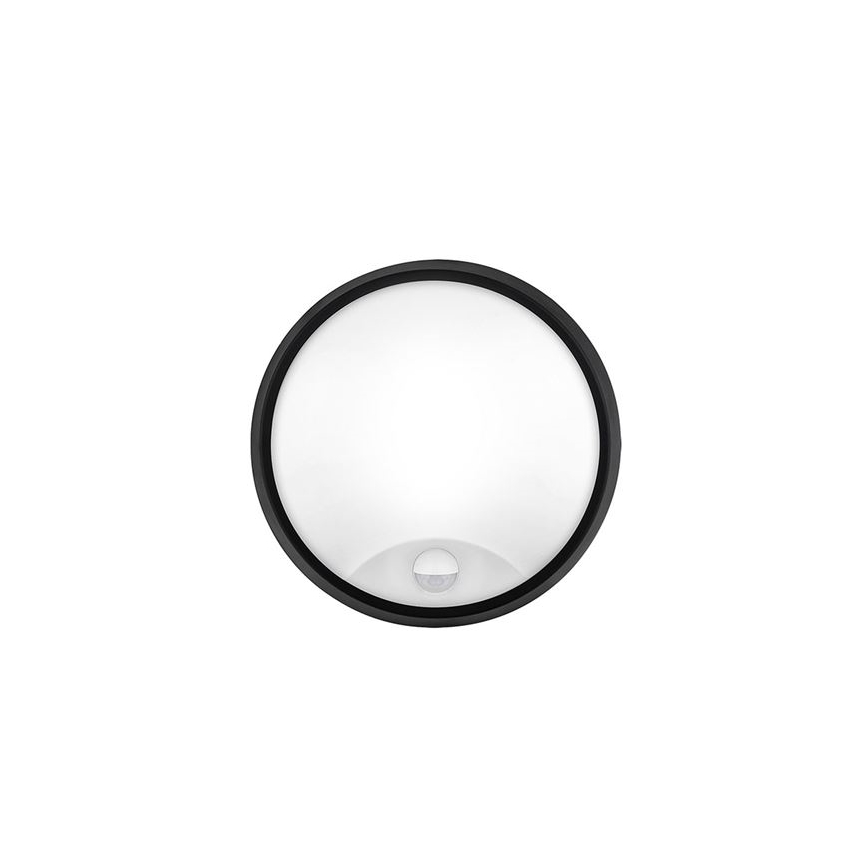 Aplique de pared LED para exterior con sensor 2 en 1, 20 W, 230 V, 3000/4000/6500 K, IP65, Ø 22 cm