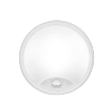 Aplique de pared LED para exterior con sensor 2 en 1, 20 W, 230 V, 3000/4000/6500 K, IP65, Ø 22 cm