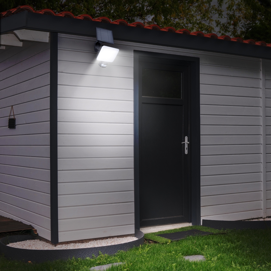 Foco solar LED con sensor de movimiento LED/11W/3,7V 4400mAh 3000K/4000K/6500K IP54
