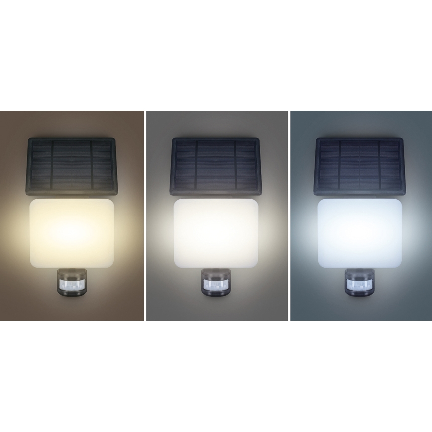 Proyector LED solar con sensor de movimiento LED/11W/3,7V 4400mAh 3000K/4000K/6500K IP54