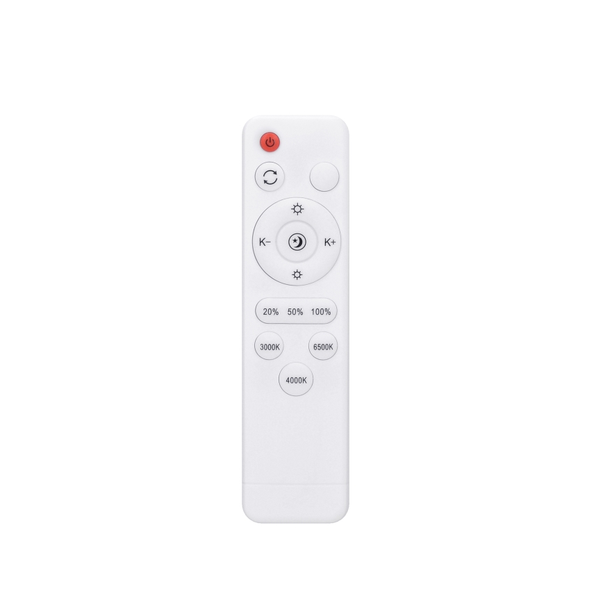 Plafón LED regulable WOODY LED/48W/230V 3000-6500K roble d. 38 cm + control remoto