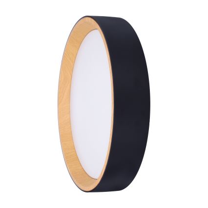 Plafón LED regulable LARIOS LED/48W/230V 3000-6500K diá. 39 cm negro + control remoto