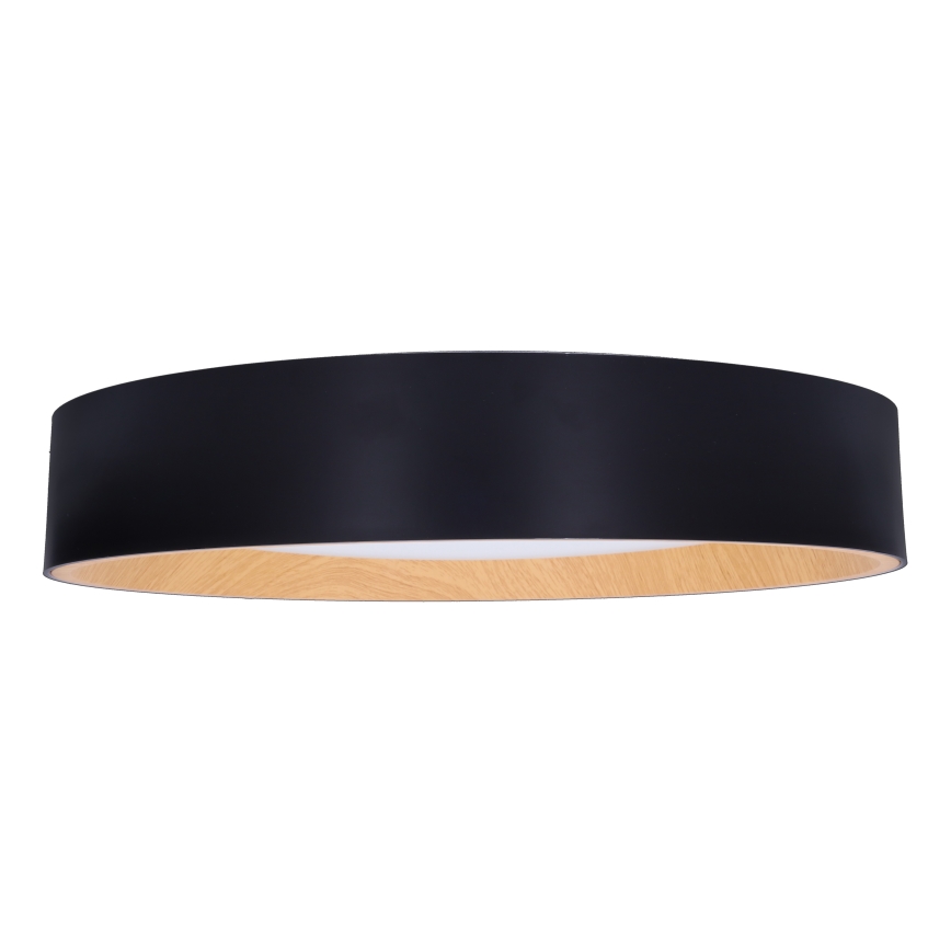 Plafón LED regulable LARIOS LED/48W/230V 3000-6500K diá. 39 cm negro + control remoto