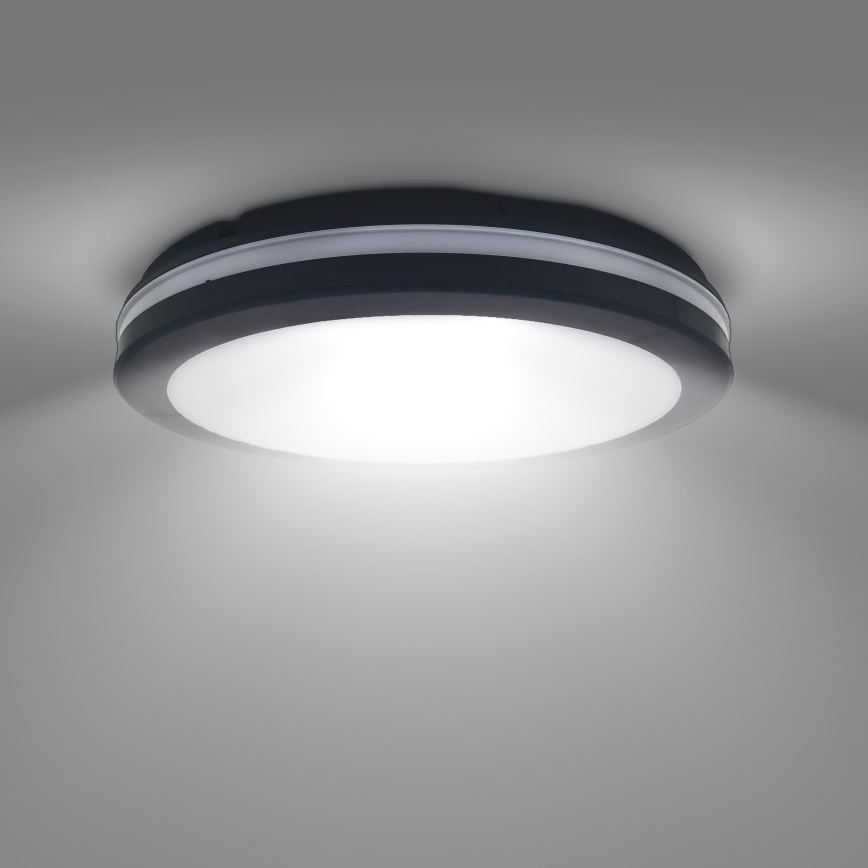 Plafón LED de exterior regulable LED/36W/40W/44W/230V 3000/4000/6500K IP65 negro