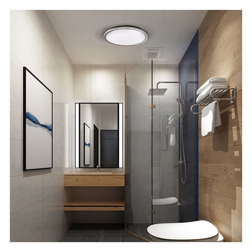Lámpara de techo LED para baño ACATE LED/24W/230V 3000/4000/6000K Ø 29,3 cm IP54