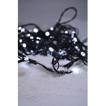 Cadena de luces navideñas LED exterior 100xLED /230V IP44 10m blanco frío