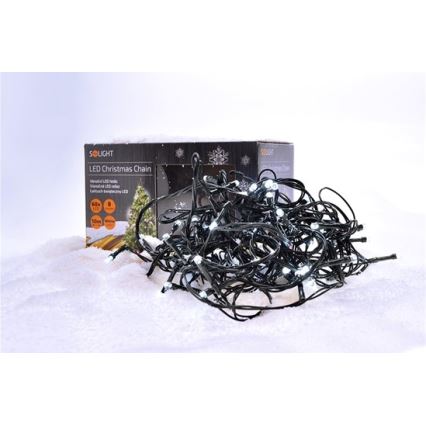 Cadena de luces navideñas LED exterior 100xLED /230V IP44 10m blanco frío