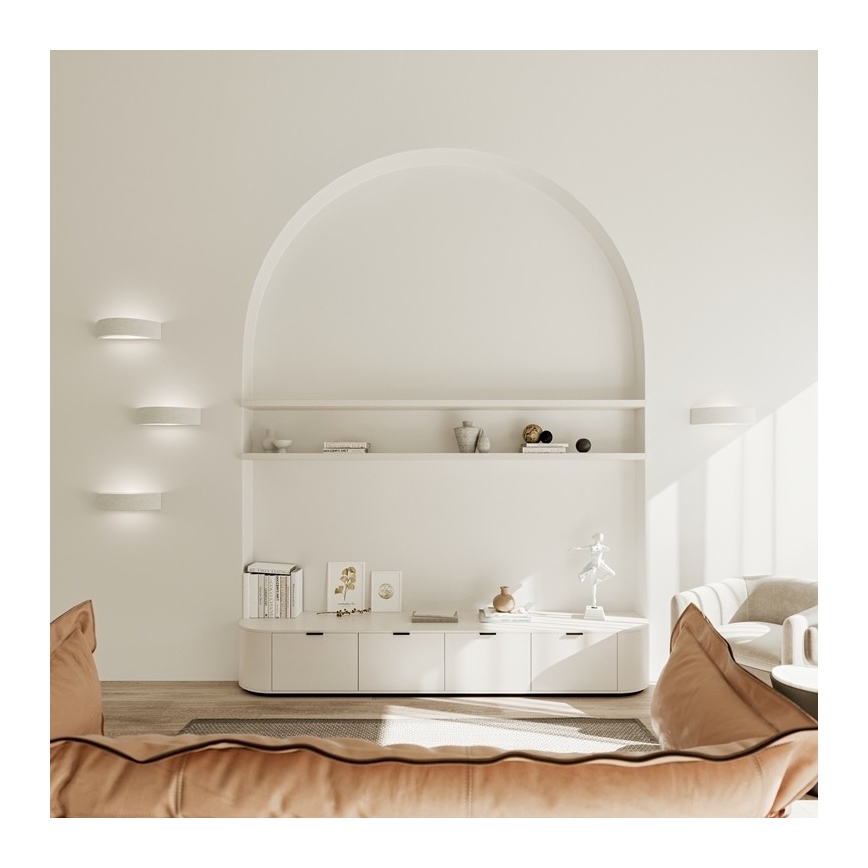 Aplique ATENA 1xE27/60W/230V 40,5 cm blanco