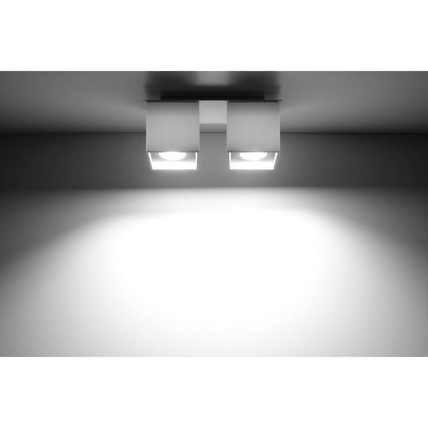 Foco QUAD 2 2xGU10/40W/230V blanco