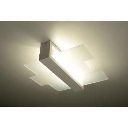 Plafón FENIKS 2 2xE27/60W/230V abedul/haya/blanco