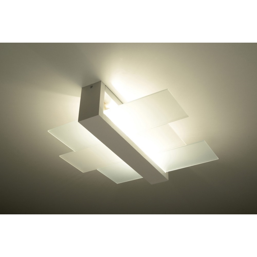 Plafón FENIKS 2 2xE27/60W/230V abedul/haya/blanco