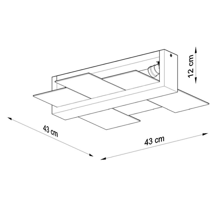 Plafón FENIKS 2 2xE27/60W/230V abedul/haya/blanco