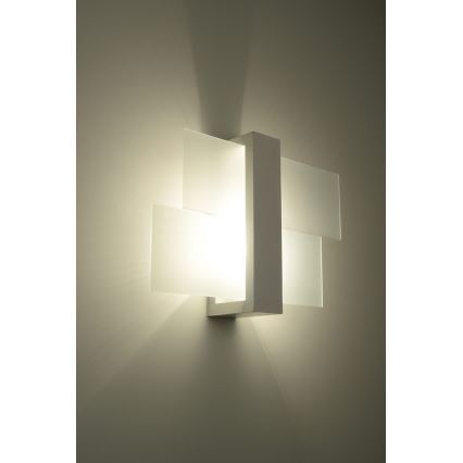 Aplique FENIKS 1 1xE27/60W/230V abedul/haya/blanco