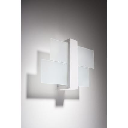 Aplique FENIKS 1 1xE27/60W/230V abedul/haya/blanco